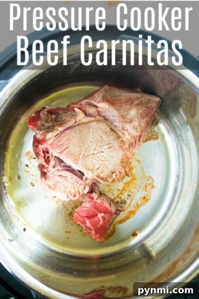 Pressure Cooker Shredded Beef - The ultimate easy dinner solution.