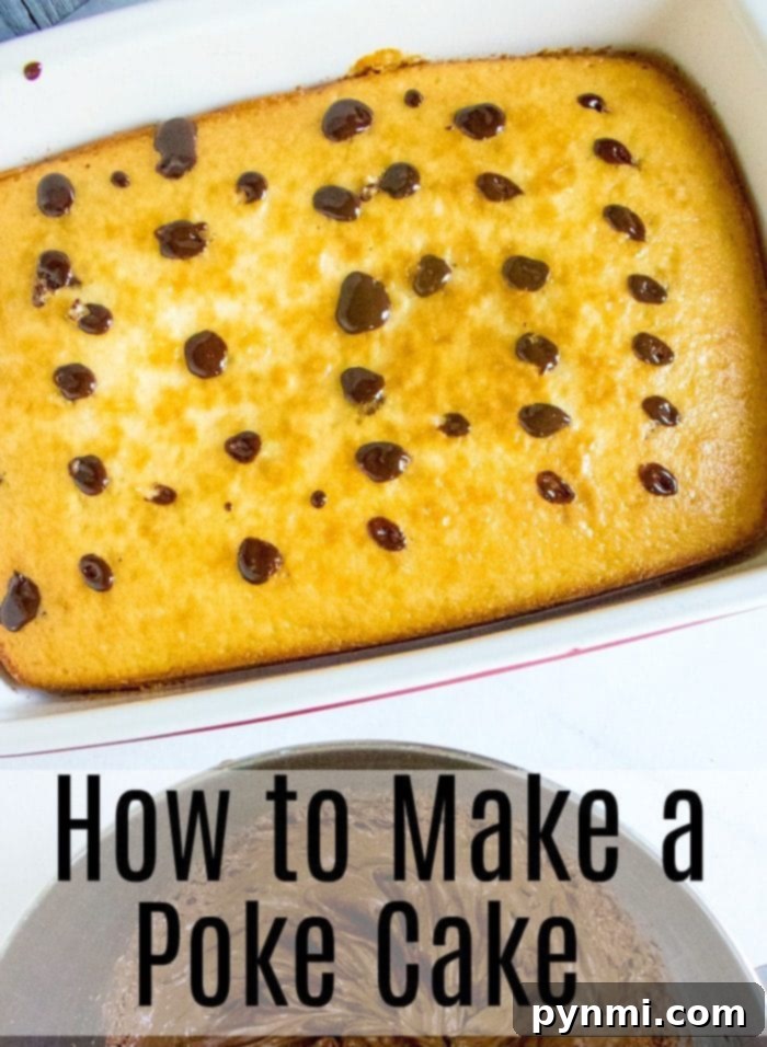 how to make a poke cake 3 - A vibrant strawberry poke cake, ready to be chilled, showcasing the infused filling and inviting topping, perfect for any celebration.