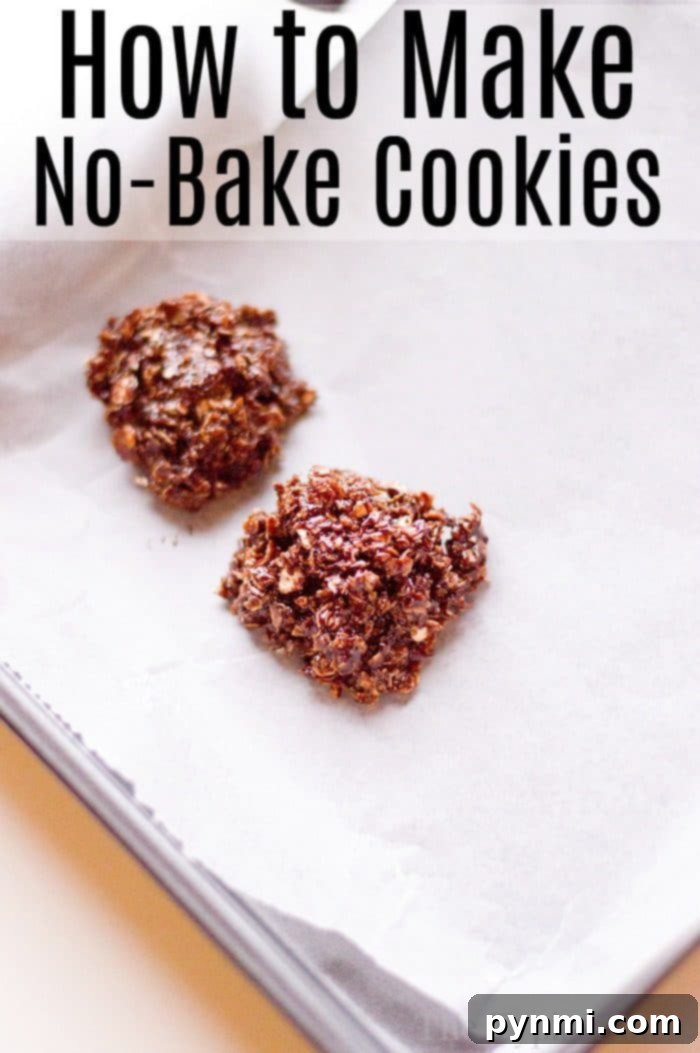 Ingredients for No Bake Cookies laid out.