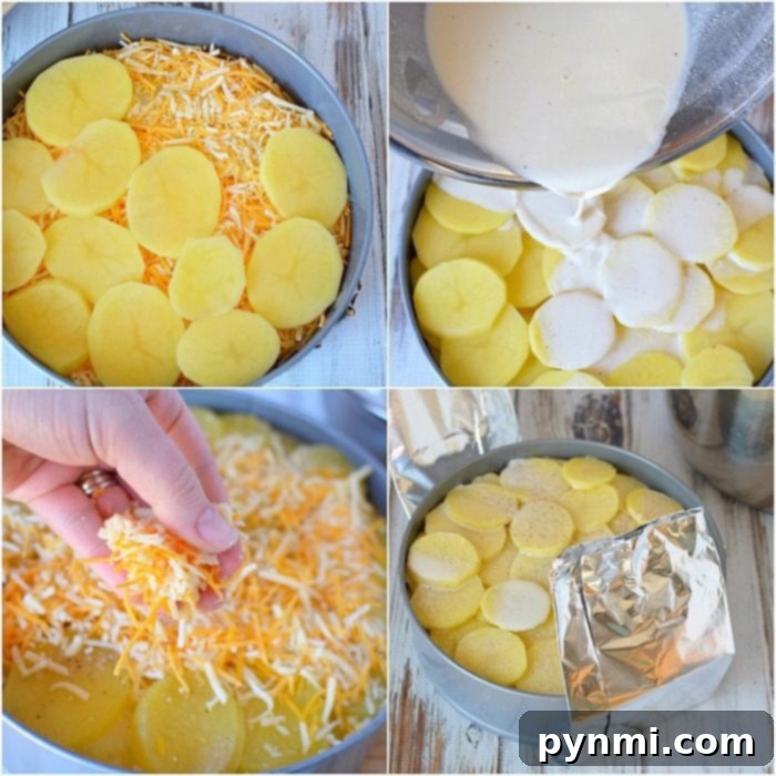 Here is an easy Instant Pot scalloped potatoes recipe you can use as the perfect cheesy side dish for the holidays or year round with dinner. #instantpot #pressurecooker #scalloped #potatoes #cheese #augratin #sidedish #potato Homemade Instant Pot scalloped potatoes in a baking dish, garnished with fresh parsley.