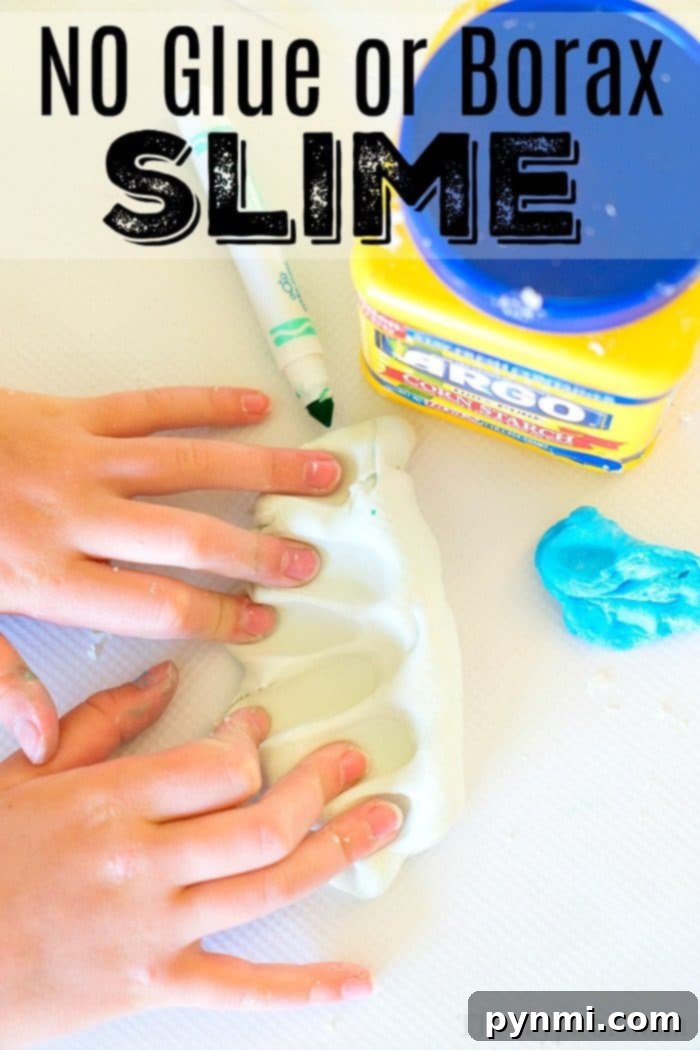 Explore innovative methods for making slime without glue or borax – perfect for safe and engaging kids' activities! Two different batches of homemade slime, demonstrating creative ways to make slime without glue or borax.