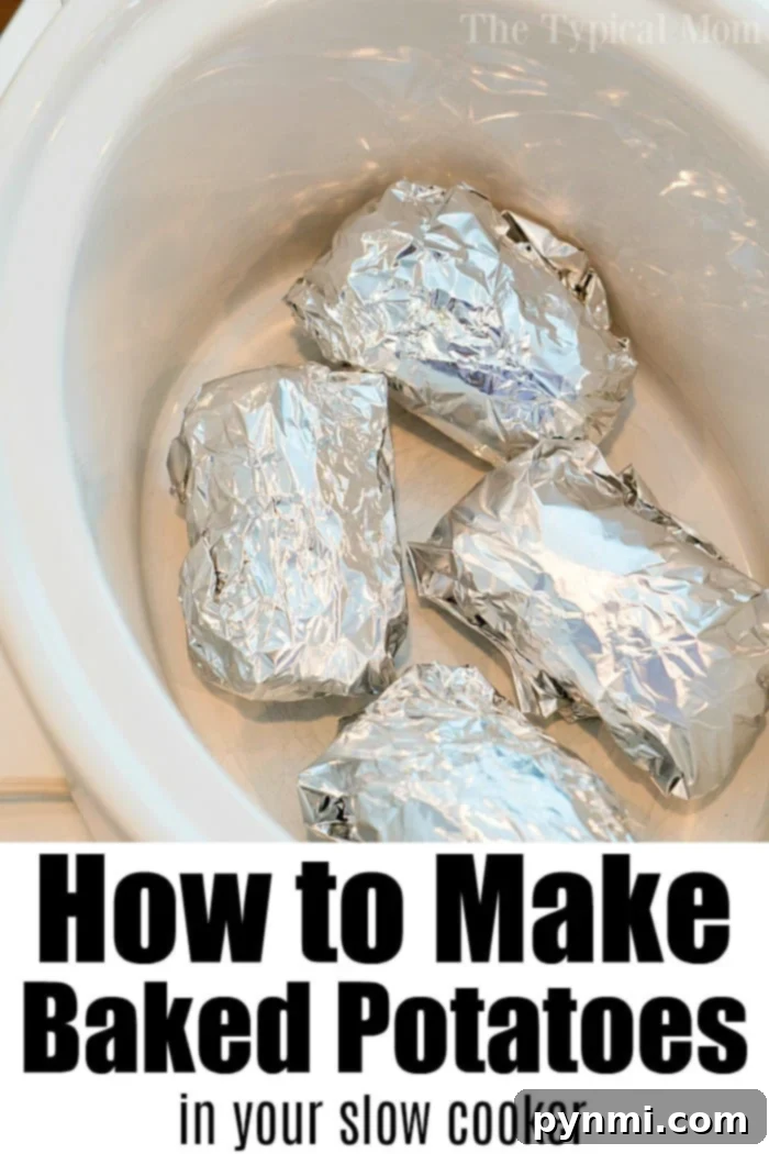 Crockpot baked potatoes