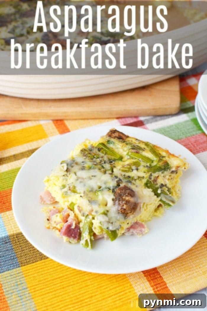 This asparagus casserole recipe is great! A cheesy casserole that is great with leftover ham inside, the perfect breakfast casserole to start the morning. #asparagus #casserole #ham #leftoverhamrecipes #leftoverham #egg #cheese #breakfastcasserole #breakfastbake Asparagus Casserole Recipe 2