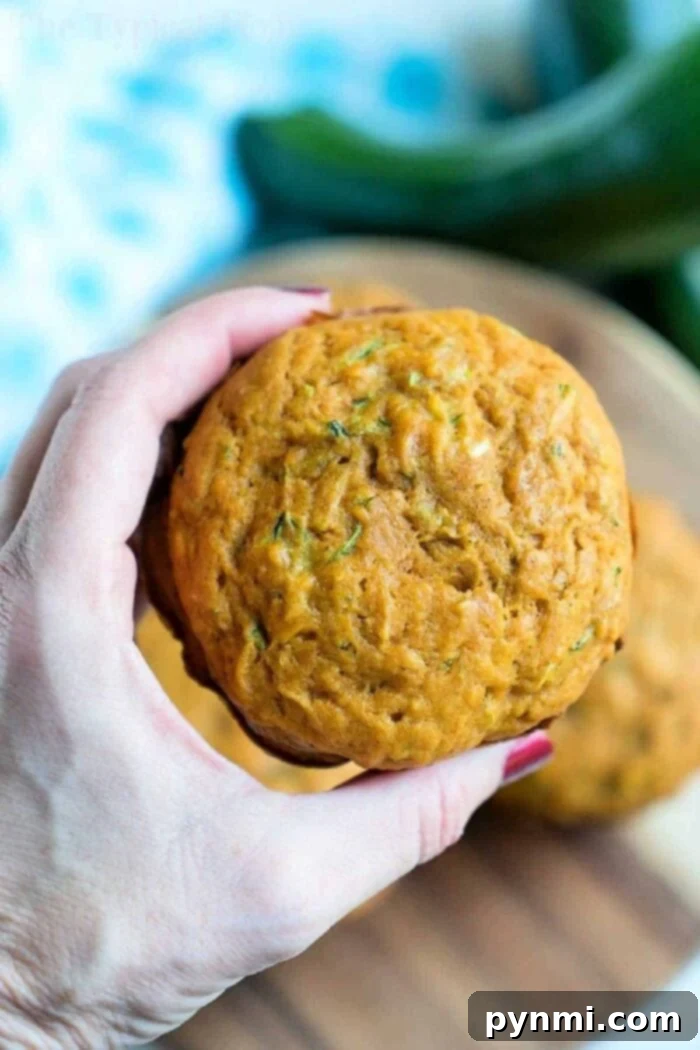 Easy Pumpkin Zucchini Muffins for a perfect Fall treat. Delicious Pumpkin Zucchini Muffins ready for a perfect Fall breakfast.