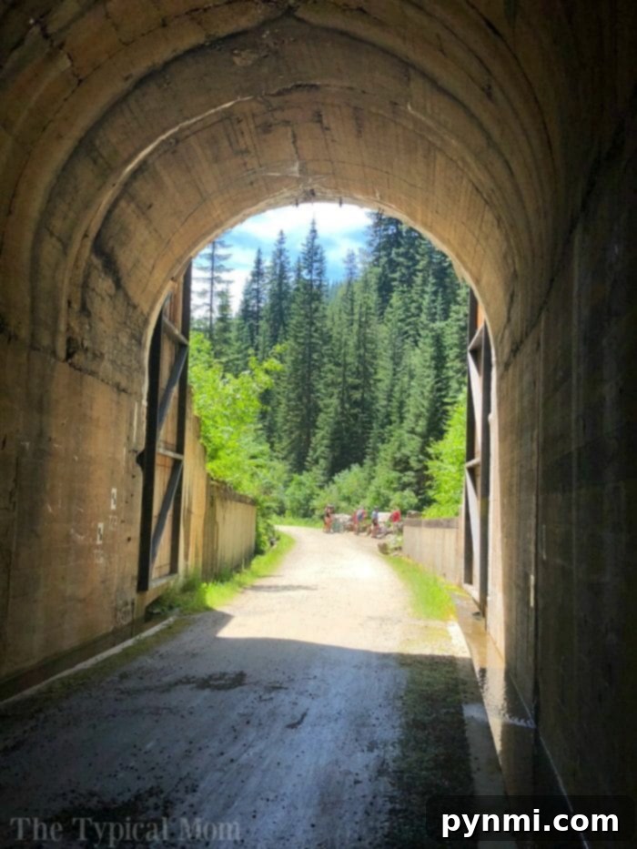 Entrance to Taft Tunnel on the Hiawatha Trail, Idaho