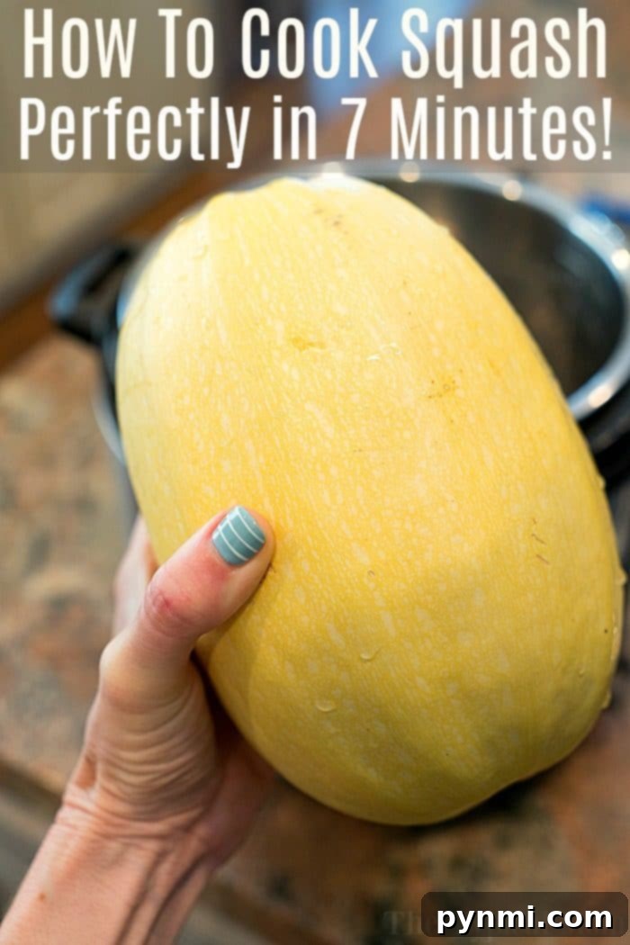 How to cook spaghetti squash fast, in just 7 minutes to be exact! Tender squash noodles are a healthy alternative for pasta and gluten free too. Instant Pot spaghetti squash is the best. #squash #spaghetti #instantpot #pressurecooker #baked #glutenfree #noodles #instantpotrecipes #thetypicalmom how to cook spaghetti squash 2