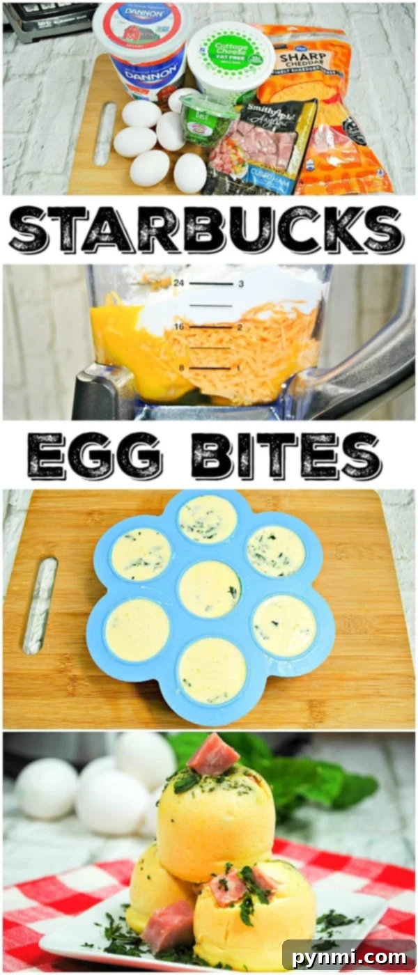 Make Starbucks sous vide eggs you love right at home now! It's never been easier to make your favorite egg bites in your Instant Pot or oven, here's how. #eggbites #starbucks #instantpot #instantpotrecipes #leftoverham #breakfast #copycat #keto #thetypicalmom Sous Vide Eggs Starbucks - Homemade pressure cooker egg bites