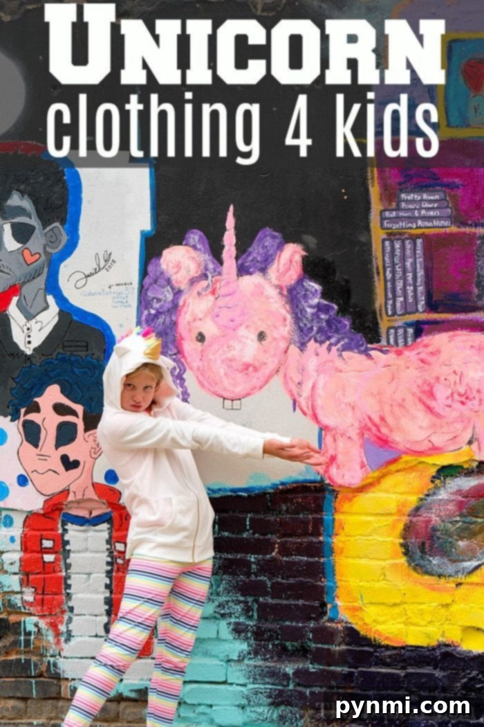 Cute unicorn kids clothes for girls and boys