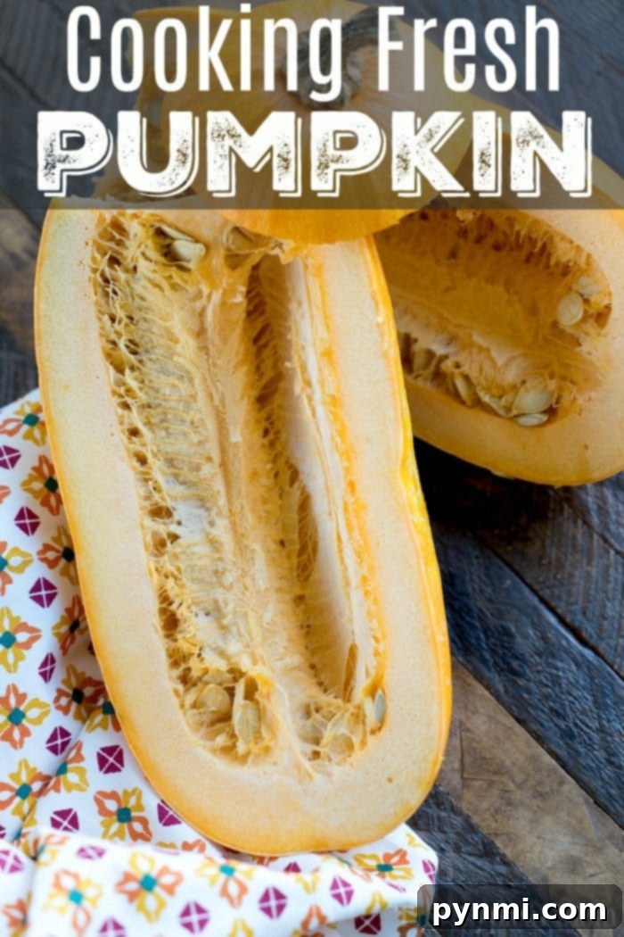 Cooking fresh pumpkin for butter