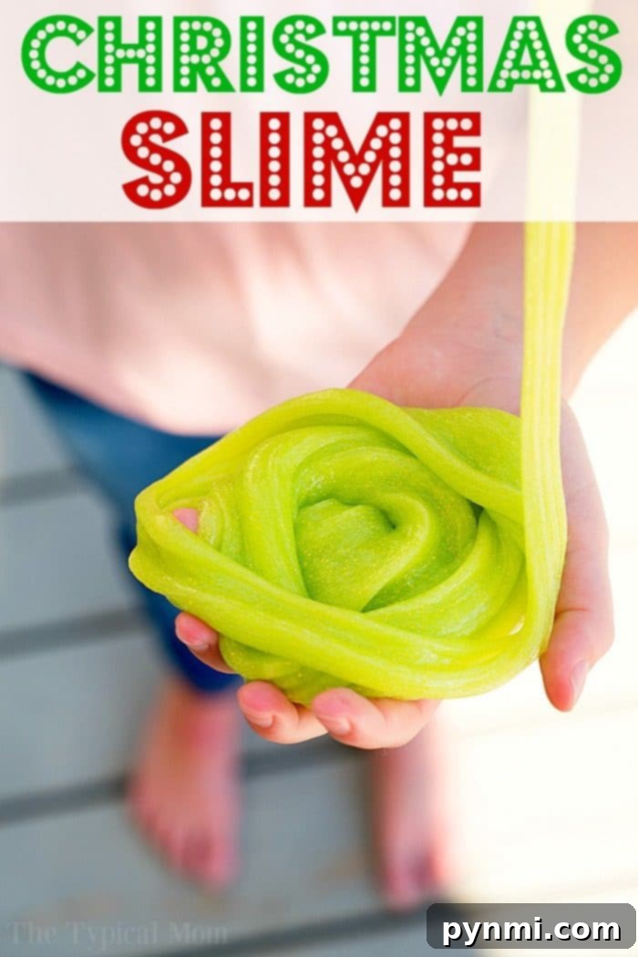 Sparkling Borax-Free Christmas Slime christmas slime 2