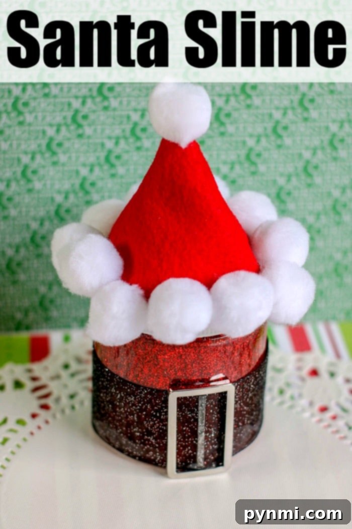 DIY Santa Slime Jar santa slime