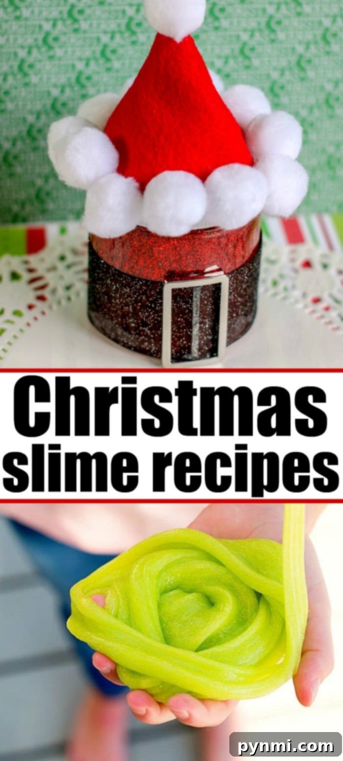 Festive Christmas Slime Creations christmas slime