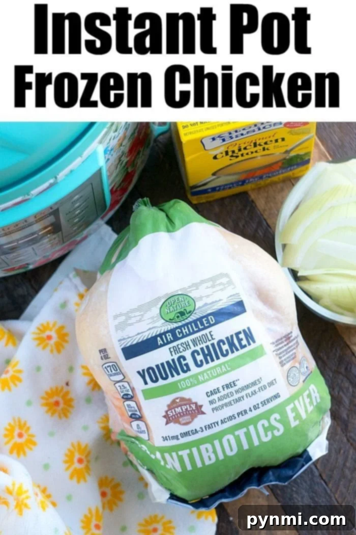 Easily cook frozen whole chicken in your Instant Pot with our essential cook times and tips. #instantpot #pressurecooker #chicken #howtocook #frozen #fresh #cook #times Frozen whole chicken in Instant Pot