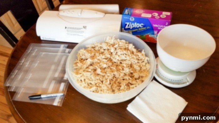 Freshly packaged chicken breasts ready for freezing, illustrating the result of a bulk meat purchase and preparation.