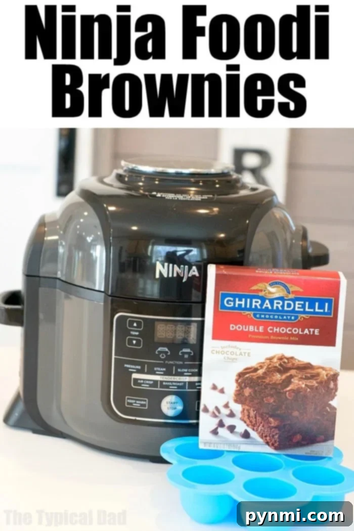 Delicious Ninja Foodi brownies cooked to perfection, showcasing both air fryer and pressure cooker methods.