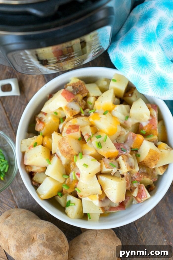 Effortless Instant Pot Thanksgiving 7 Creamy Instant Pot ranch potatoes, a savory and cheesy side dish perfect for any holiday meal.