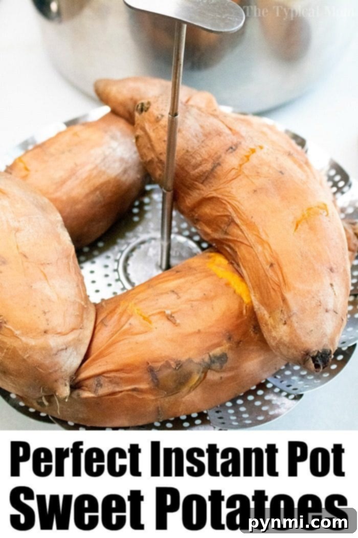 Instant Pot sweet potato casserole is the perfect Thanksgiving side dish or make it year round and serve it with dinner as a real treat! #instantpot #pressurecooker #sweetpotatoes #sweetpotatocasserole #sidedish #instantpotrecipes #thetypicalmom #thanksgiving Instant Pot Sweet Potatoes: Preparing for a delicious casserole