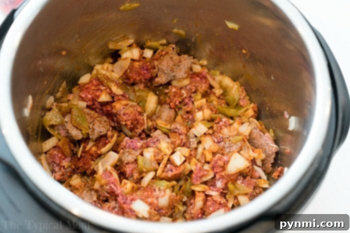 This is how to make the best Instant Pot taco meat with ground beef plus 4 other ways to make Instant Pot tacos you will love. Taco Tuesdays are set! #instantpot #pressurecooker #tacomeat #groundbeef #instantpotrecipes #thetypicalmom Instant Pot Taco Meat 3