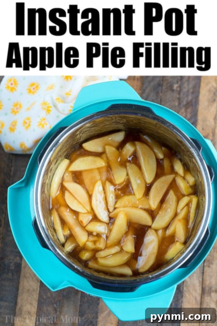 A slice of delicious apple pie made with Instant Pot Apple Pie Filling, showcasing a golden-brown crust and a rich filling.