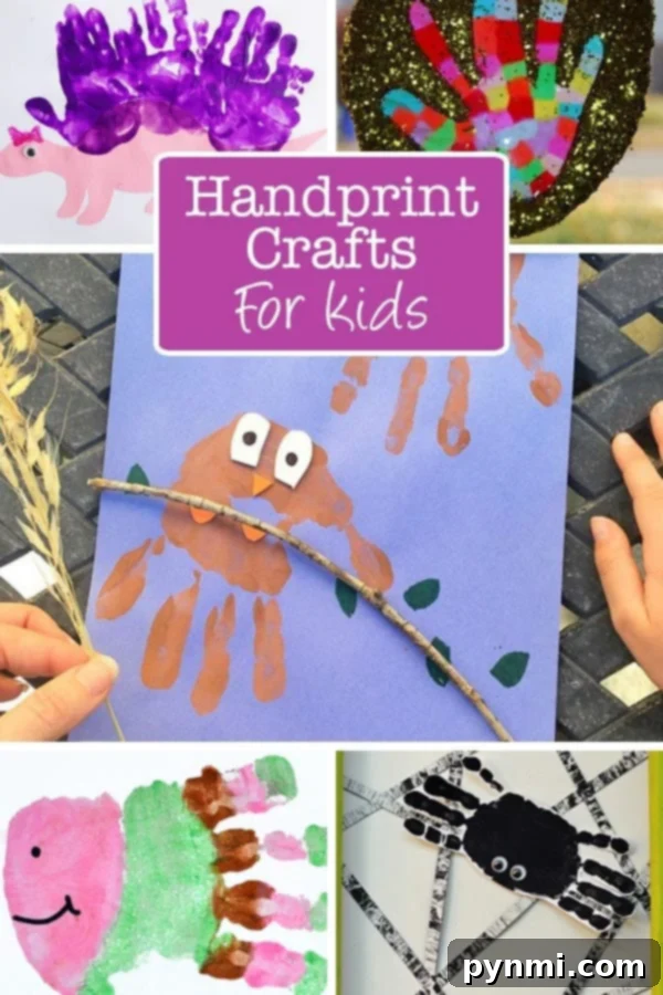 Creative handprint art ideas for kids to make at home