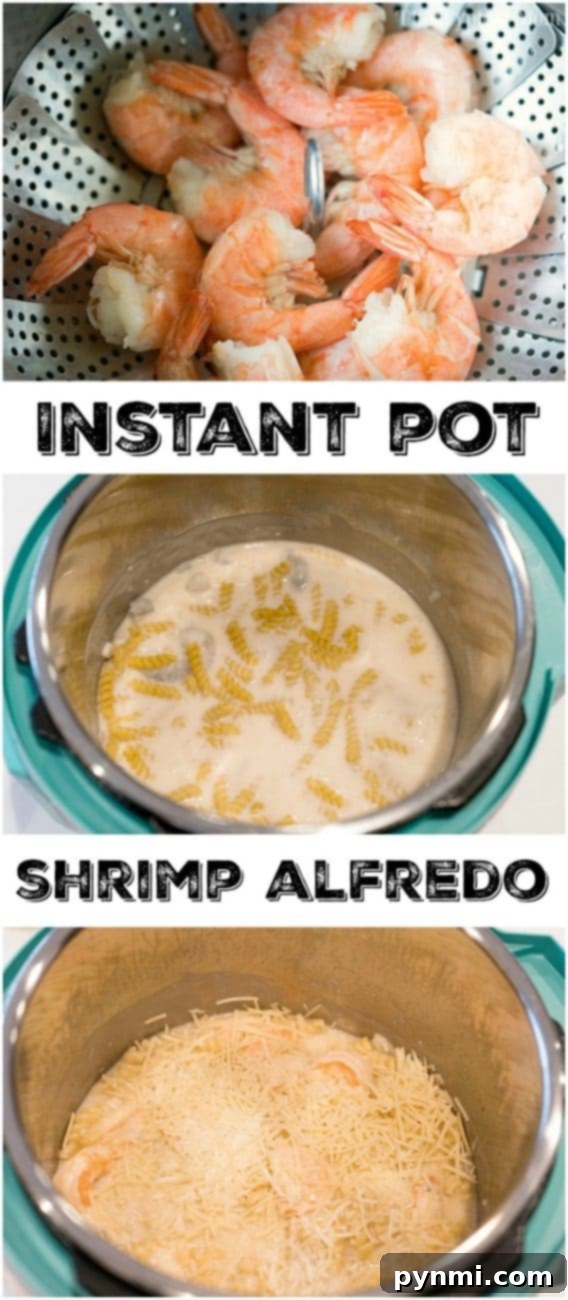 instant pot shrimp fettuccini alfredo