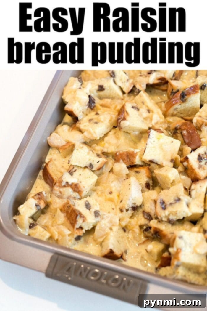 cinnamon raisin bread pudding, perfectly baked with a golden crust.