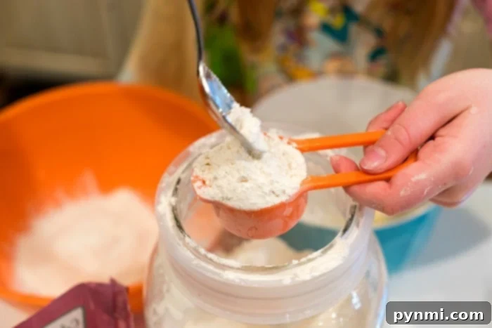 how to measure flour