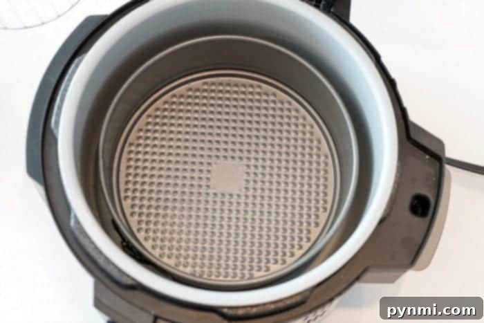 A pressure cooker cake pan with a removable bottom, useful for baking and layered dishes in the Ninja Foodi.