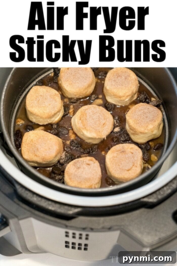 Air Fryer Cinnamon Rolls with Pecans