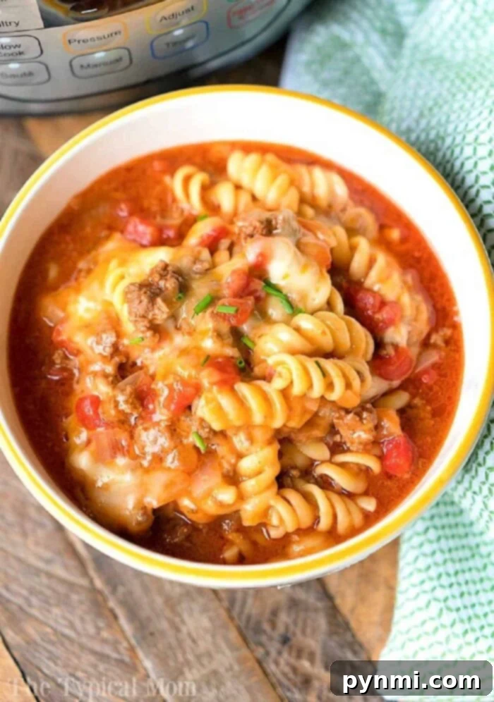 Delicious Cheesy Ninja Foodi Taco Pasta ready to serve