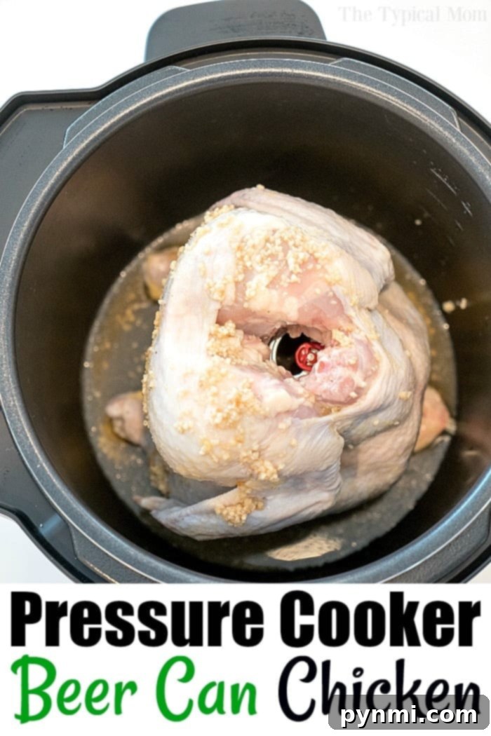 Instant Pot beer can chicken! #instantpot #beercanchicken Pressure Cooker Beer Can Chicken with crispy skin.