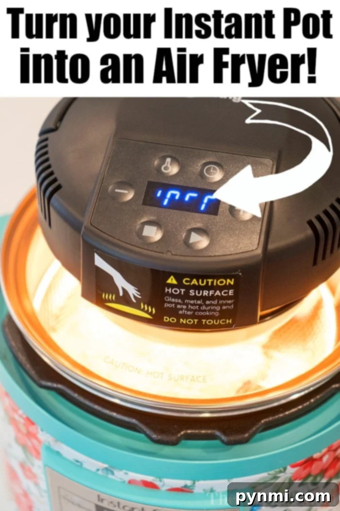 Air fryer lid for Instant Pot