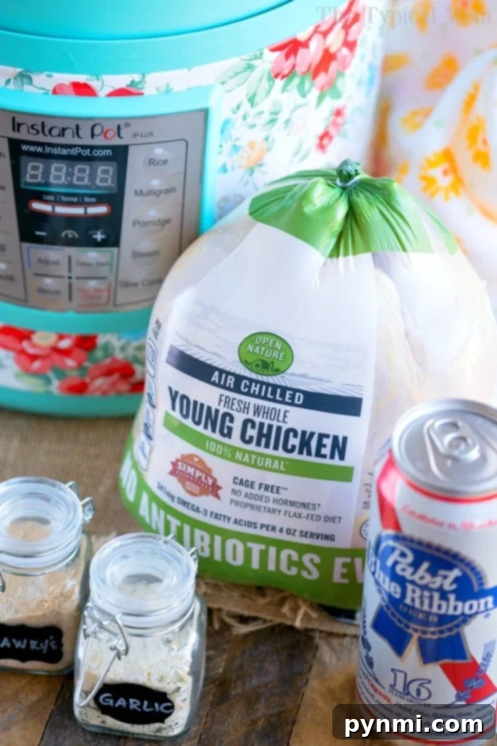 Instant Pot beer can chicken