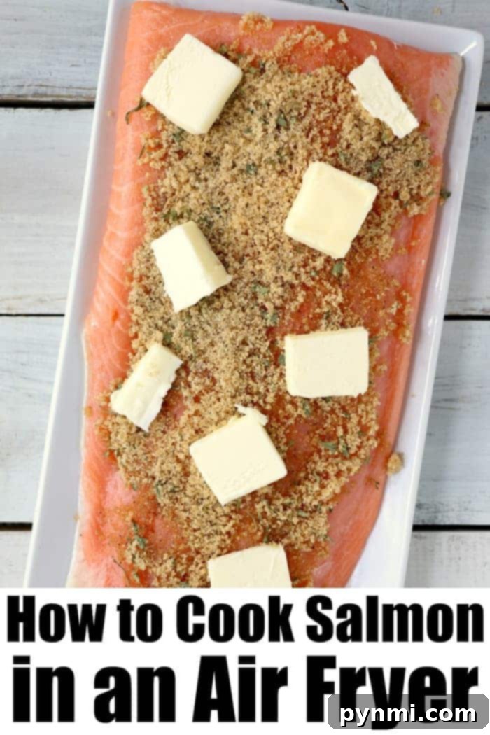 Salmon in the Air Fryer: An easy and healthy meal idea. Air fryer salmon with a sweet glaze on top, cooked to perfection.