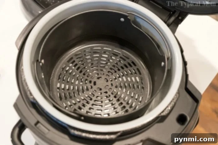 Ninja Foodi air fryer basket for optimal air circulation
