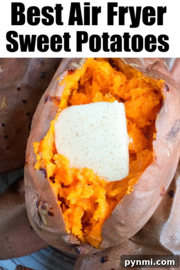Sweet Potatoes in the Air Fryer, perfectly cooked