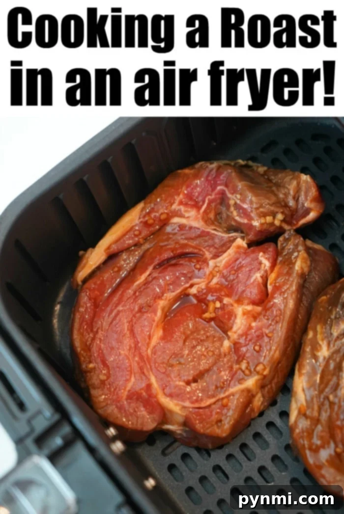 Roast cooking in an air fryer
