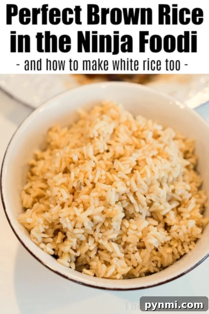 Ninja Foodi brown rice is easy to make! Here are tips on how to make the best pressure cooker rice so it's done fluffy every single time. ninja foodi brown rice