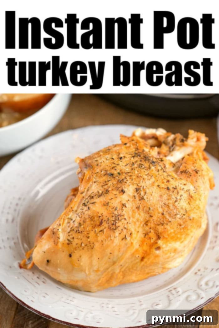 Juicy Ninja Foodi Pressure Cooker Turkey Breast 4 A beautifully presented Instant Pot turkey breast recipe, ready to be enjoyed.