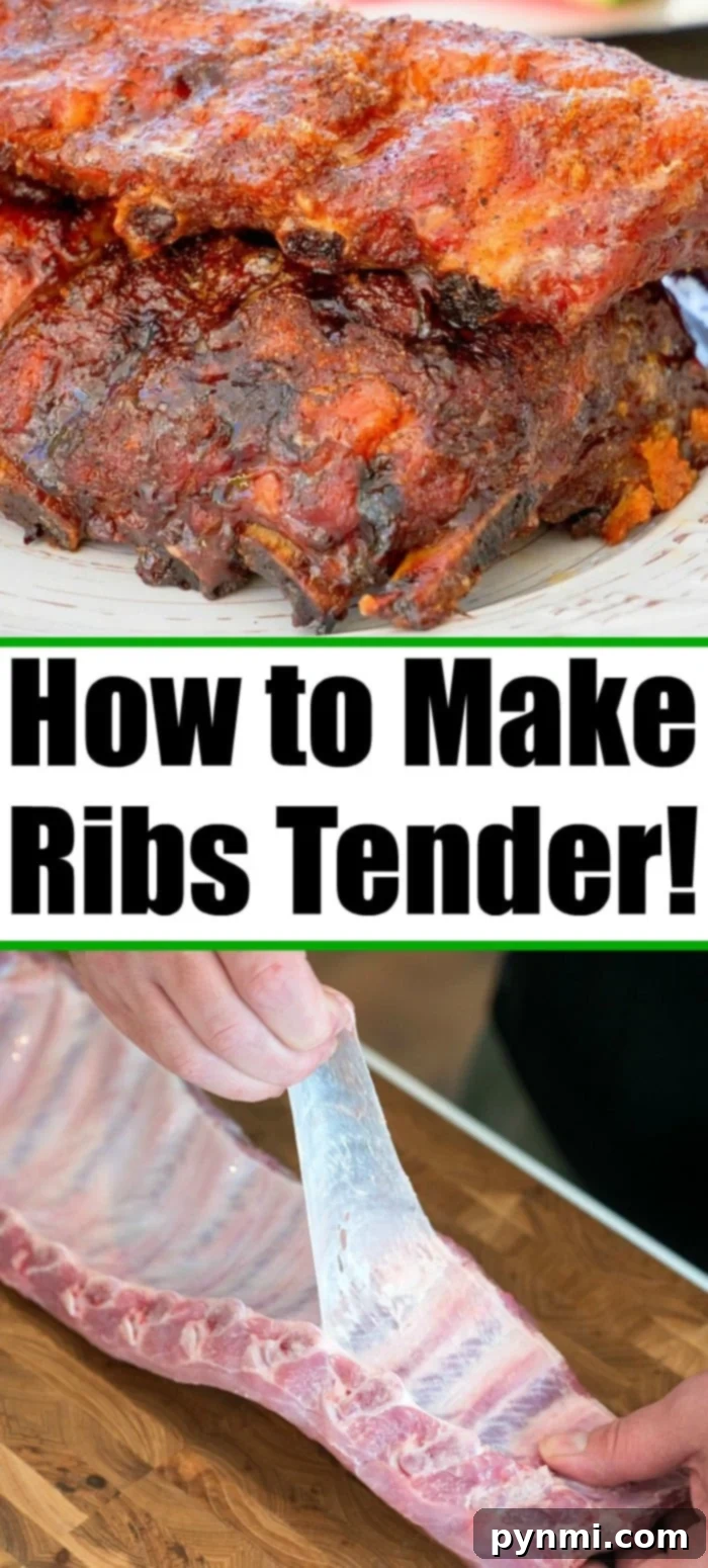 Clear instruction on how to remove membrane from ribs for tender pork or beef, ready for cooking tonight.