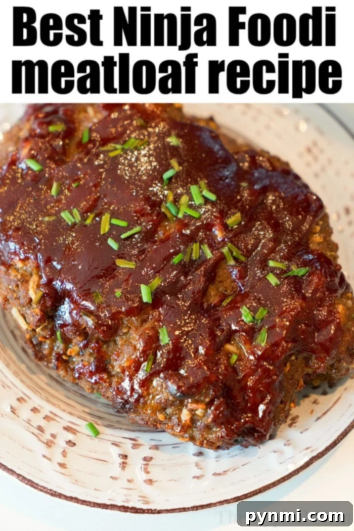 Ninja Foodi meatloaf recipe, showcasing a delicious meal cooked in the multi-cooker.