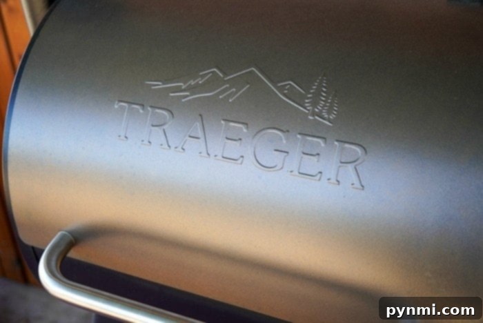 traeger smoker with smoked chicken