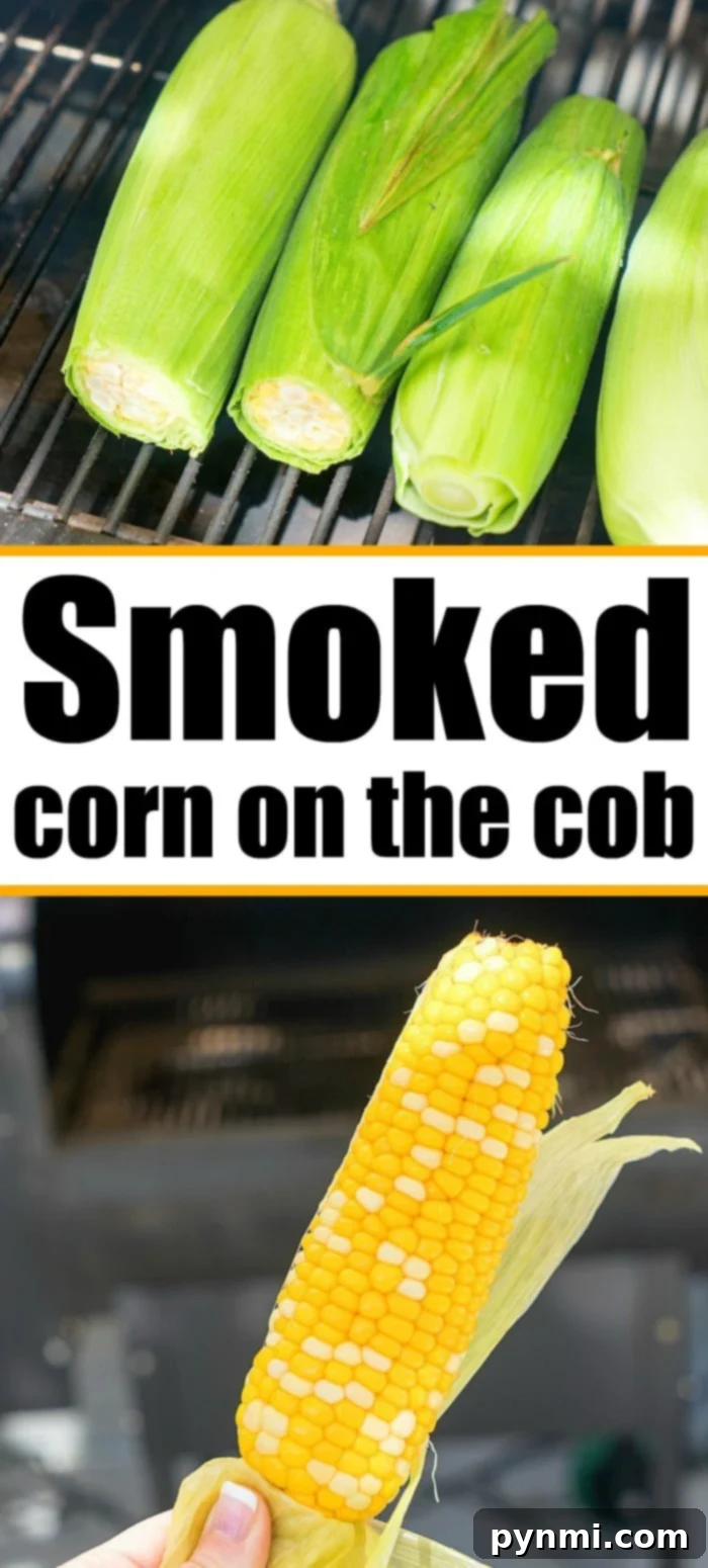 Perfect Smoked Corn in its Husk 5 smoked corn