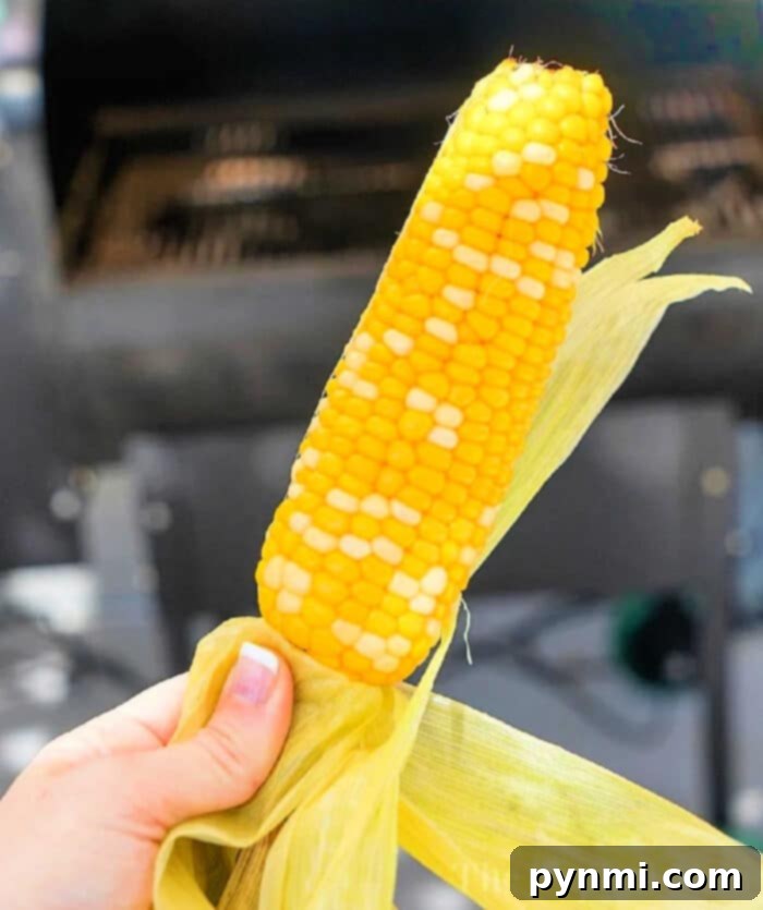 Perfect Smoked Corn in its Husk 6 Smoking Corn on the Cob with Husks