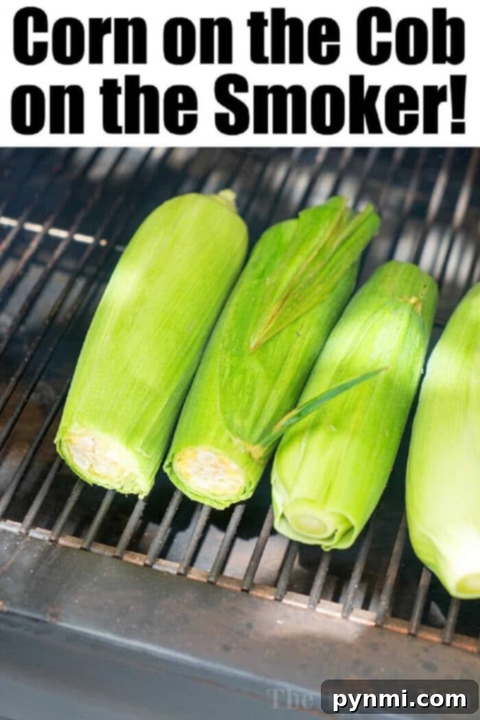 How to smoke corn on the cob perfectly on your grill. Tender fresh sweet corn smoked right in the husk makes the perfect side dish with any meal, enhancing any BBQ with rich flavor. smoked-corn-on-the-cob on a grill