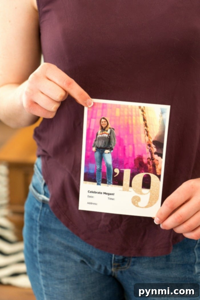 Collection of personalized graduation party invitations
