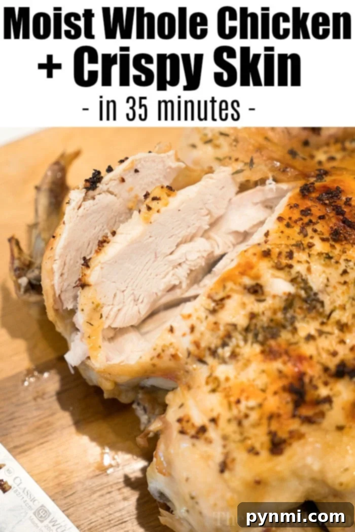 Ninja Foodi chicken recipe using the pressure cooker and air fryer functions so it's tender meat with crispy chicken skin on the outside when it's done! #ninjafoodi #ninjafoodirecipes #pressurecooker #airfryer #chicken #wholechicken #keto #thetypicalmom how to cook moist chicken