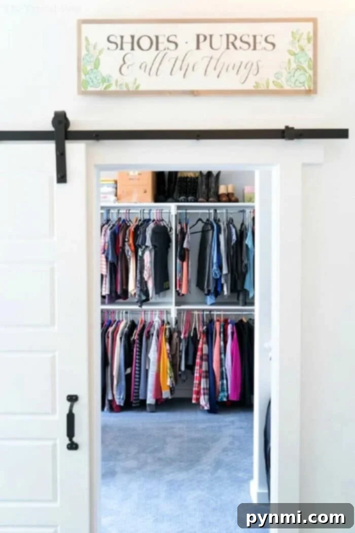 Final exterior view of the bedroom converted into a closet, showing the seamless integration with the master bedroom.