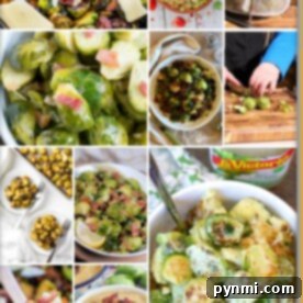 The Secret to Irresistible Brussels Sprouts 4 A vibrant collage showcases diverse ways to cook Brussels sprouts, highlighting their various preparations and presentations.