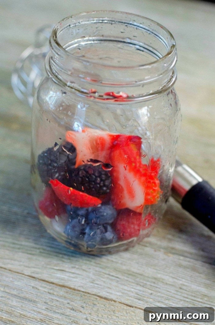 Close-up of a Strawberry Mojito Recipe